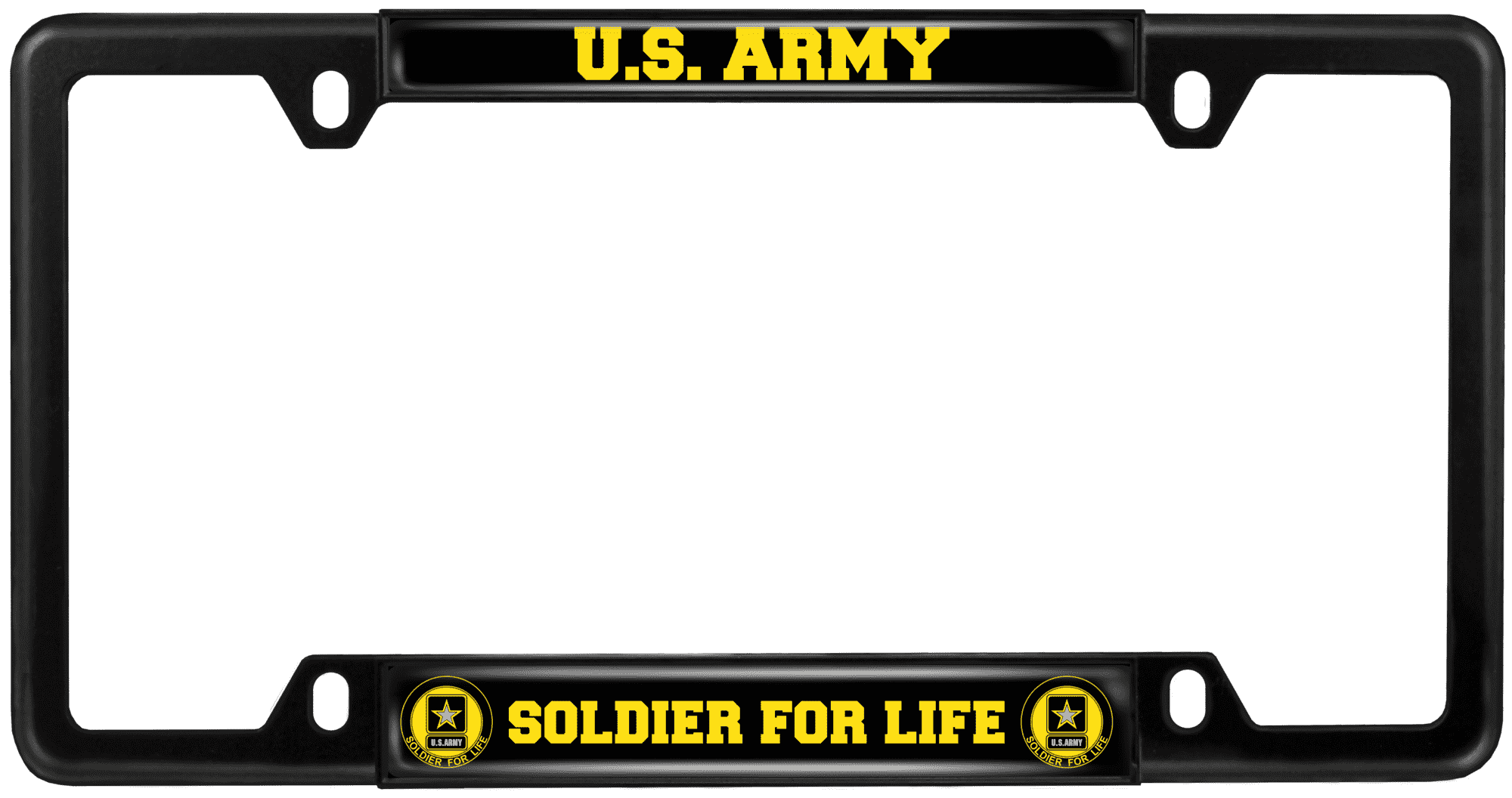 U.S. Army Soldier for Life - Car Metal License Plate Frame
